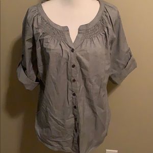 Harve Benard Light blue button down casual shirt
